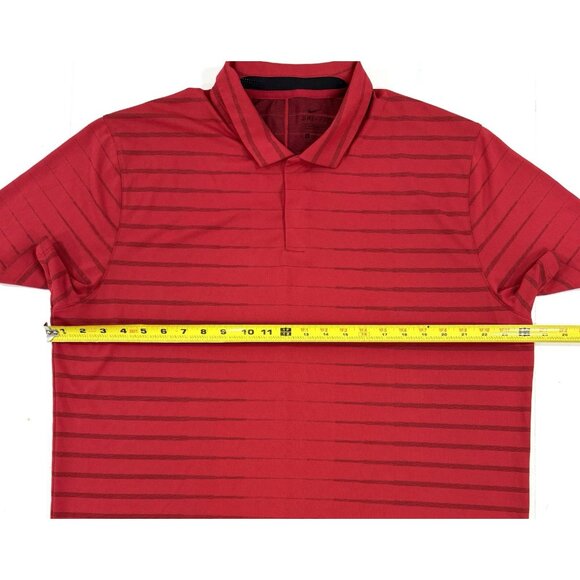 Nike Polo Shirt Mens Sz XL Red Short Sleeve Tiger Woods Dri-Fit Golf Performance - Picture 12 of 13
